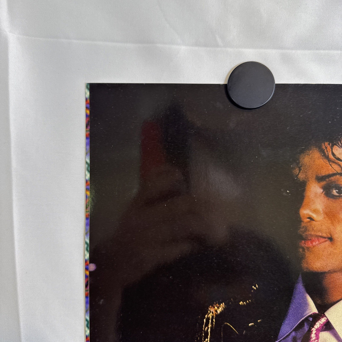 Michael Jackson 2009 memorial tribute promo poster featuring portrait in military jacket and white dove graphic.
