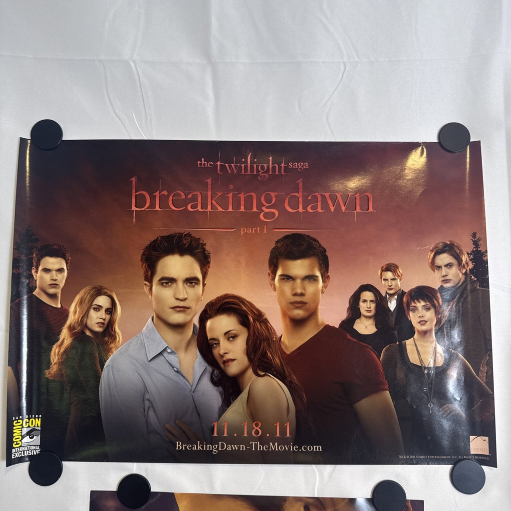 Set of three original 11x17 Twilight Breaking Dawn Part 1 promo posters including SDCC 2011 exclusive ensemble print.