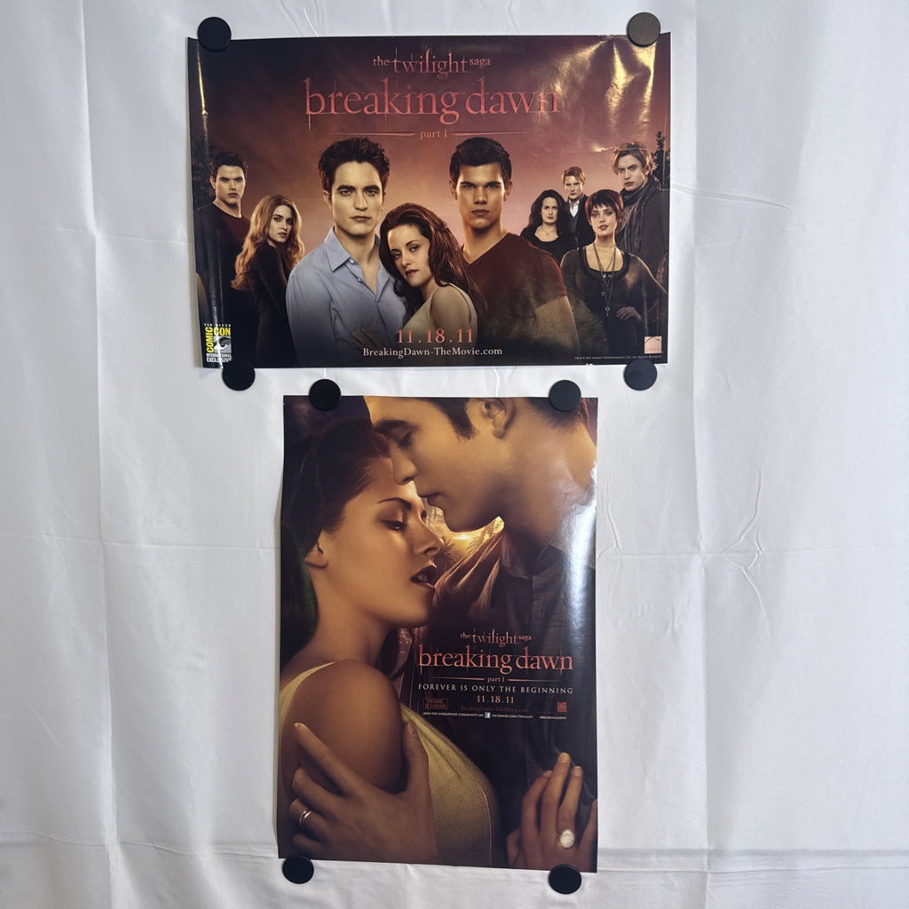 Set of three original 11x17 Twilight Breaking Dawn Part 1 promo posters including SDCC 2011 exclusive ensemble print.