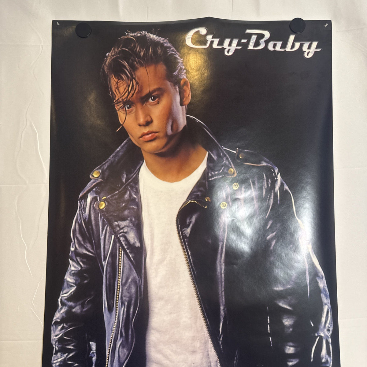 Vintage 1990 Cry-Baby movie door poster featuring Johnny Depp by Scorpio Posters 21x62