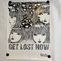 2003 Emily the Strange Get Lost Now 18x24 black and white poster by Cosmic Debris