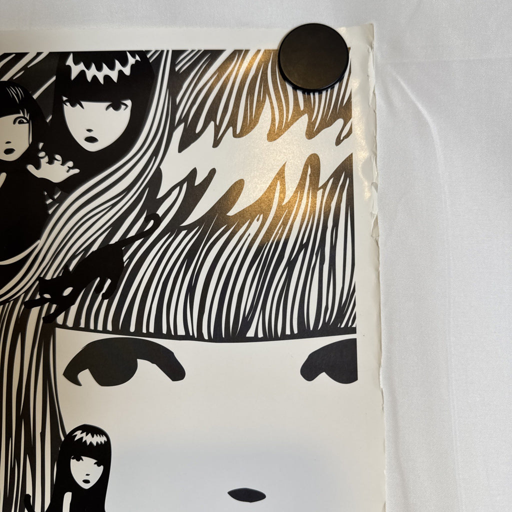 2003 Emily the Strange Get Lost Now 18x24 black and white poster by Cosmic Debris
