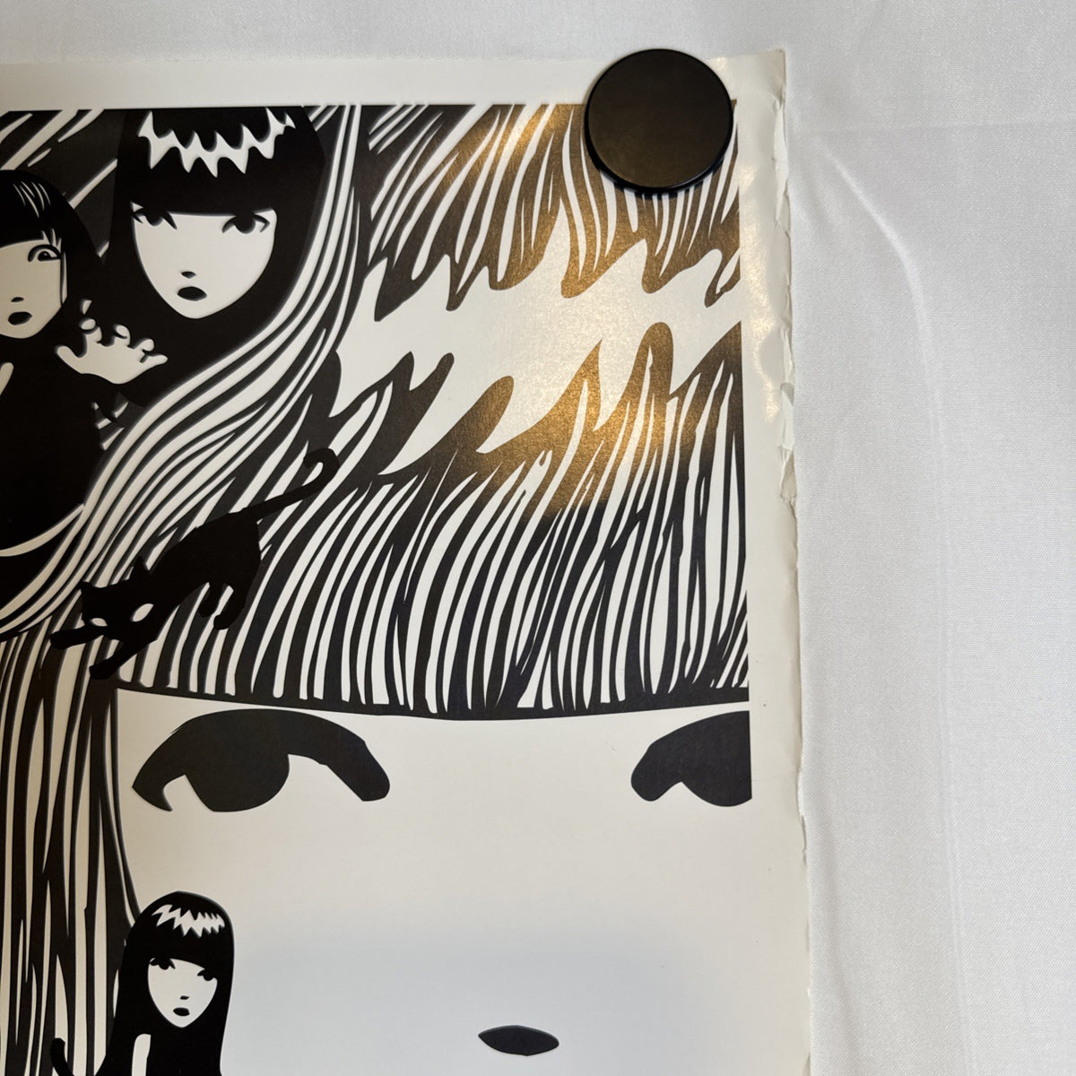 2003 Emily the Strange Get Lost Now 18x24 black and white poster by Cosmic Debris