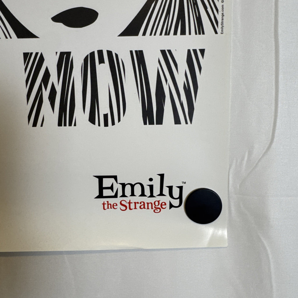 2003 Emily the Strange Get Lost Now 18x24 black and white poster by Cosmic Debris