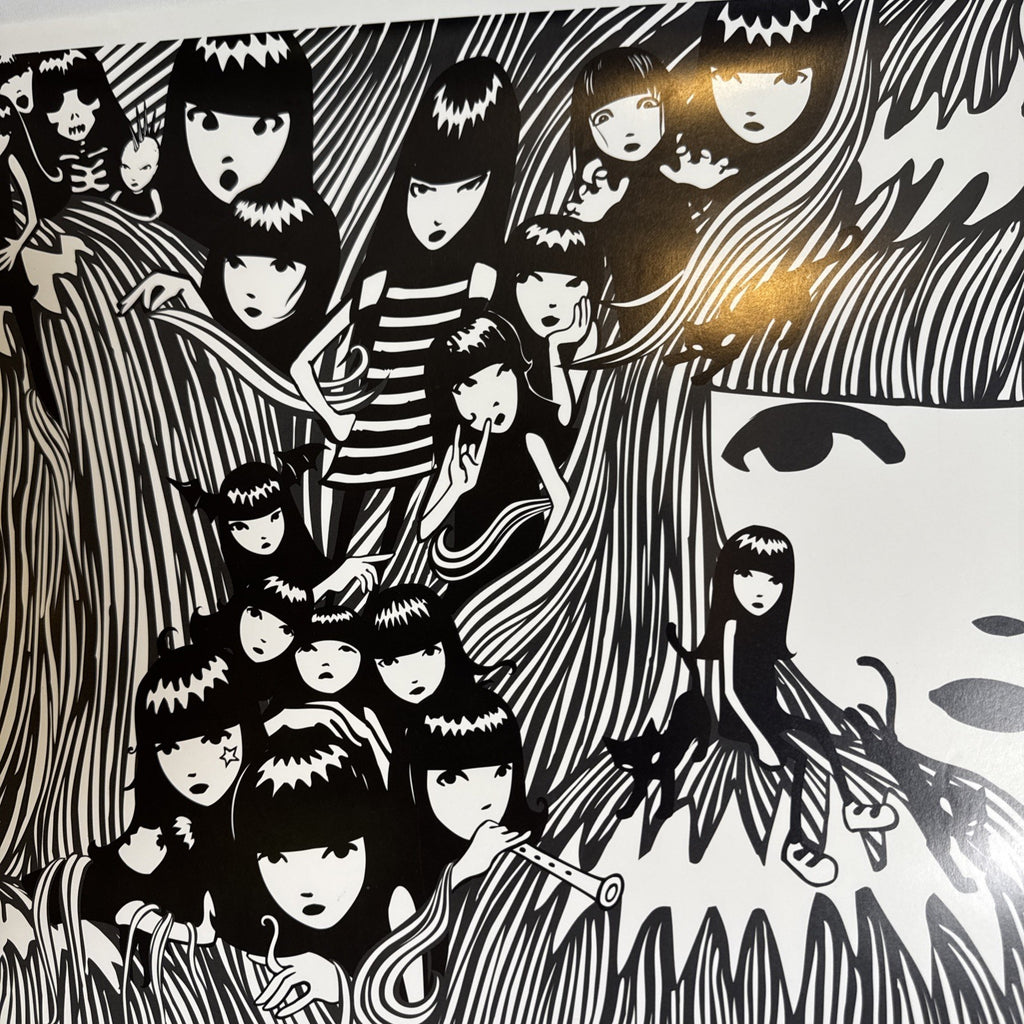 2003 Emily the Strange Get Lost Now 18x24 black and white poster by Cosmic Debris