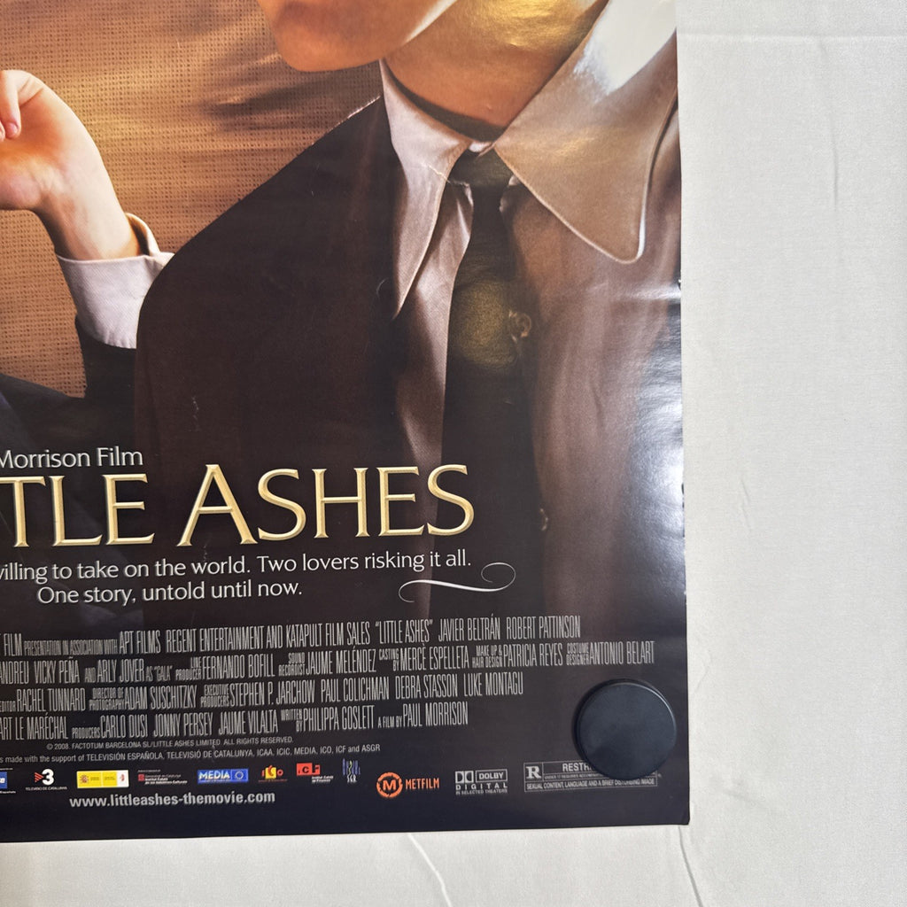 Original 12x18 Little Ashes promotional movie poster featuring Robert Pattinson as Salvador Dali