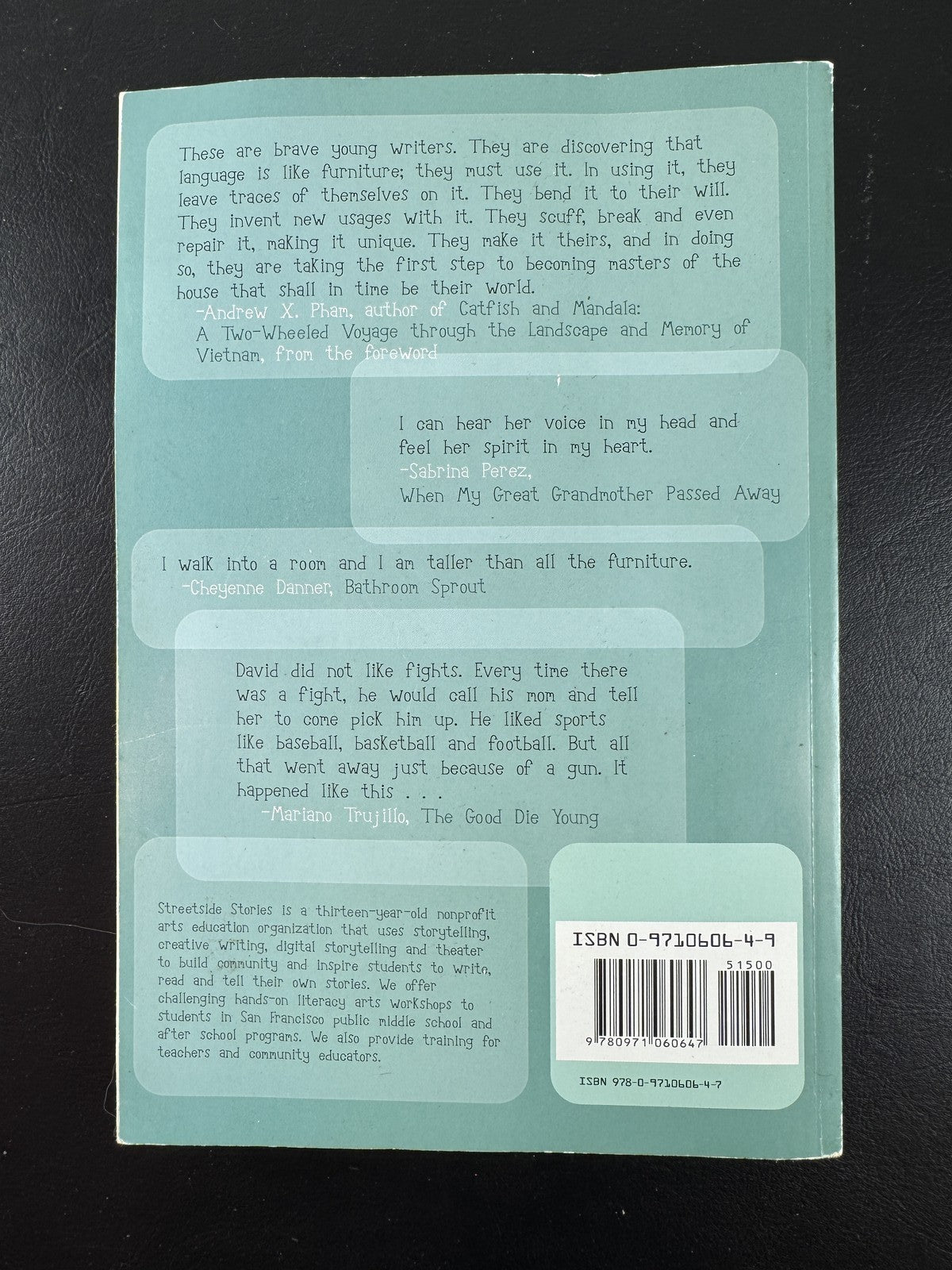 Cover of Writing Outside the Lines: Stories of Change by San Francisco Youth paperback anthology