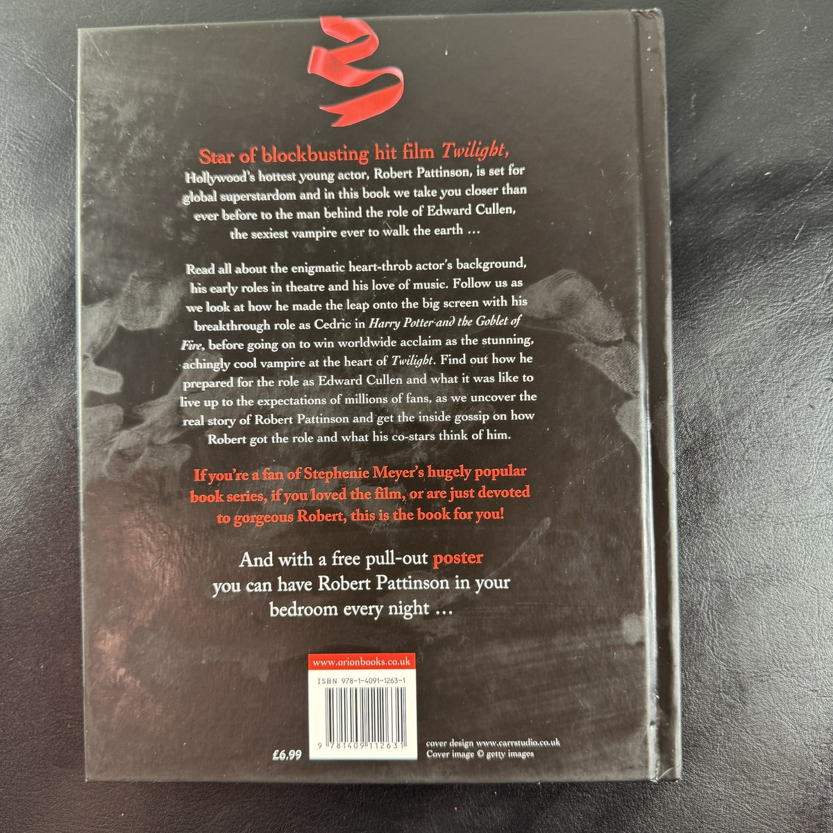 Cover of Robert Pattinson Star of Twilight hardcover biography book by Josie Rusher