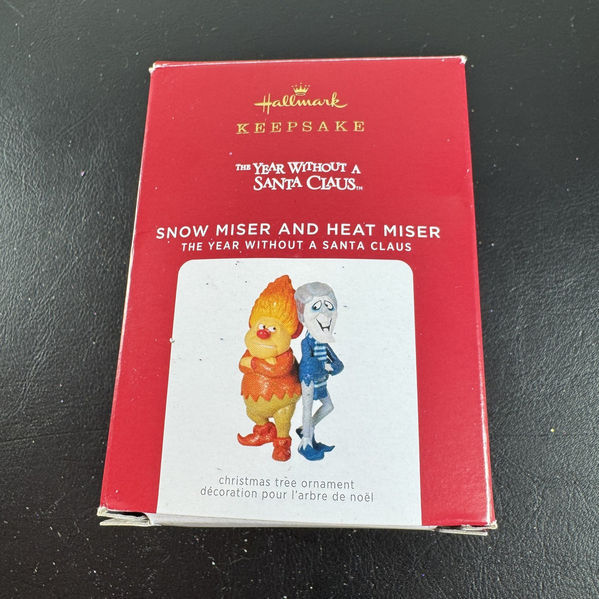 2021 Hallmark Keepsake Snow Miser and Heat Miser Christmas ornament from The Year Without a Santa Claus.