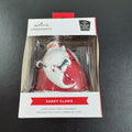 Hallmark Disney Nightmare Before Christmas Sandy Claws resin ornament in red suit holding a candy cane in original box