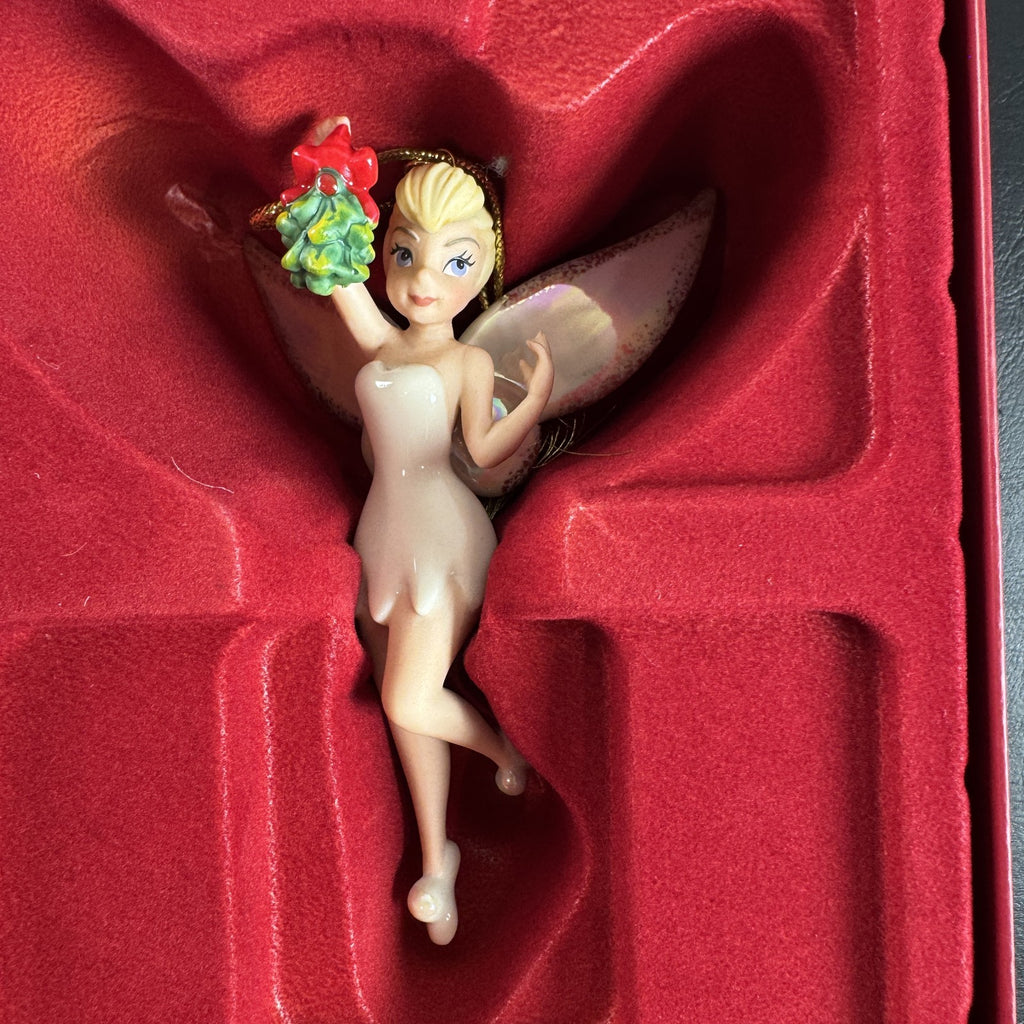 Lenox Disney 100 Tinker Bell mistletoe Christmas ornament in original packaging