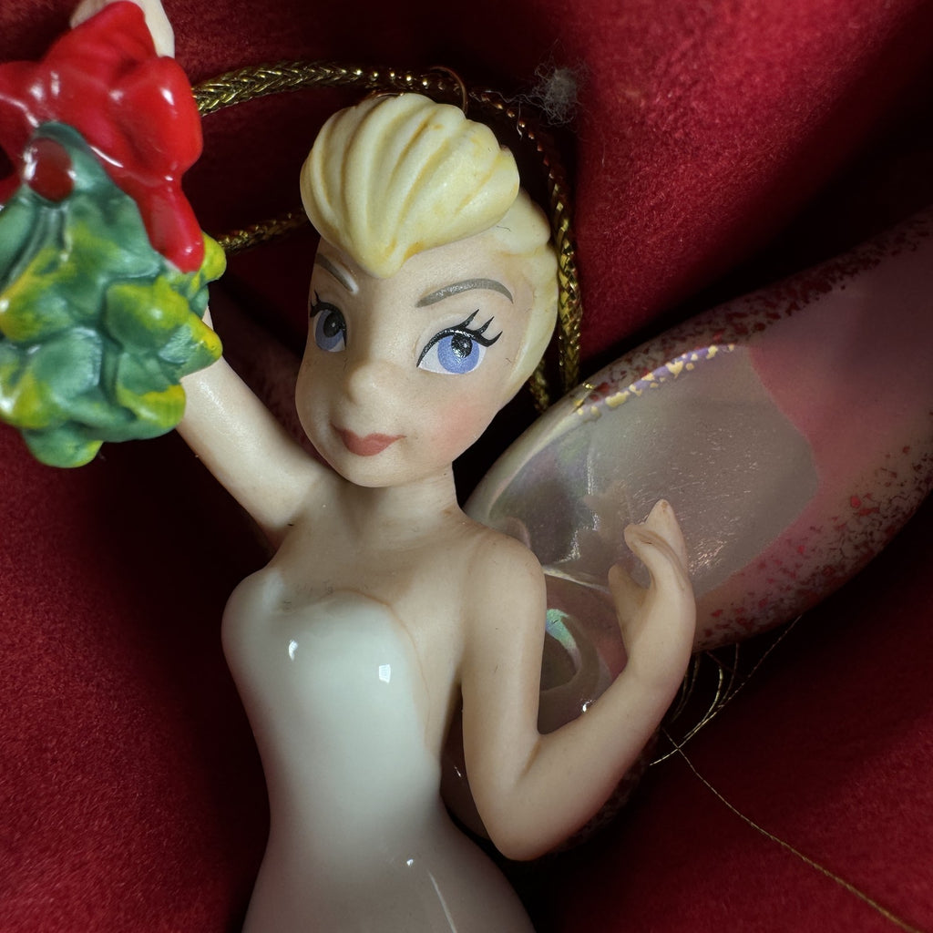 Lenox Disney 100 Tinker Bell mistletoe Christmas ornament in original packaging