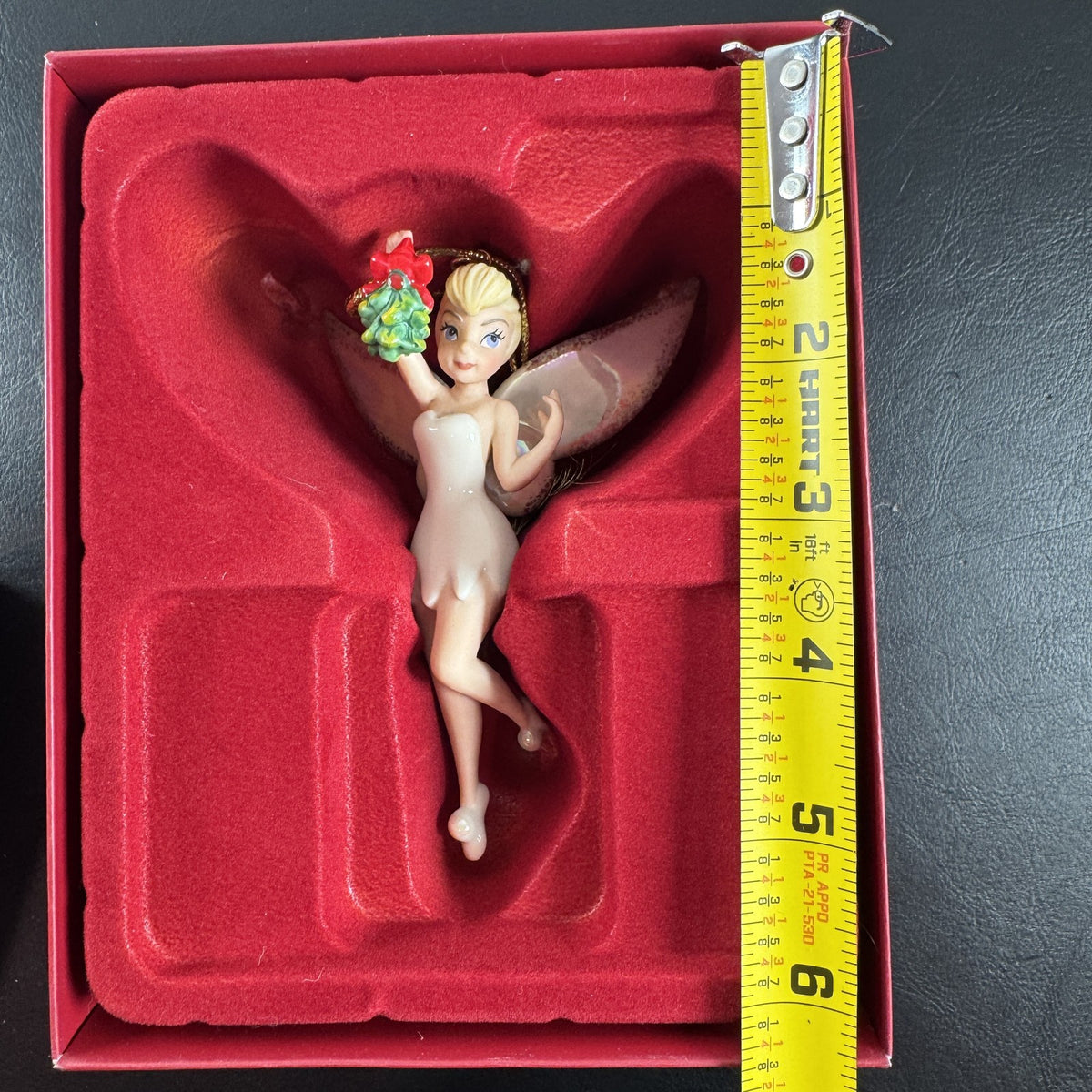 Lenox Disney 100 Tinker Bell mistletoe Christmas ornament in original packaging