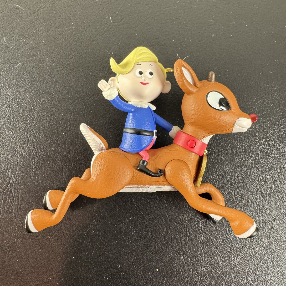 Hallmark Keepsake Rudolph and Hermey 50th anniversary light-up Christmas ornament in original box
