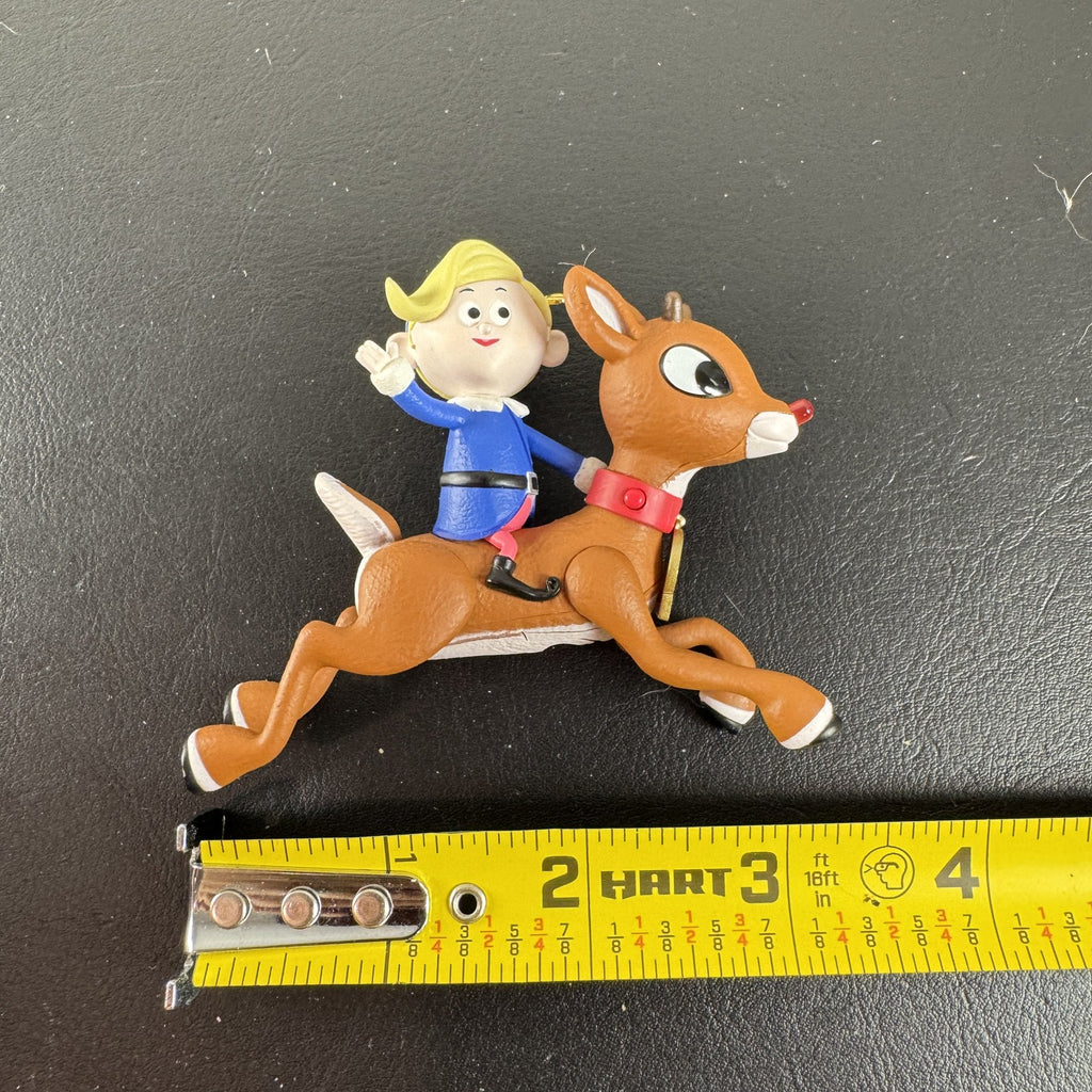 Hallmark Keepsake Rudolph and Hermey 50th anniversary light-up Christmas ornament in original box