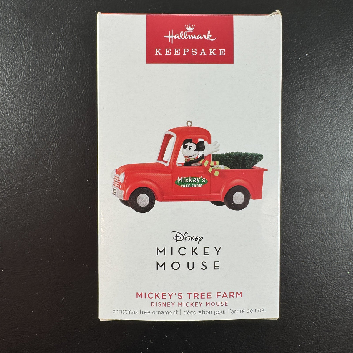 Hallmark Keepsake 2023 Disney Mickey Mouse red tree farm truck Christmas ornament in original box