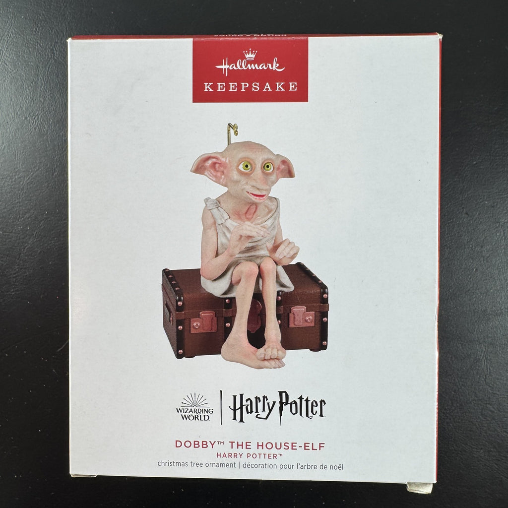 Hallmark Keepsake 2023 Harry Potter Dobby the House-Elf sound and motion Christmas ornament on trunk