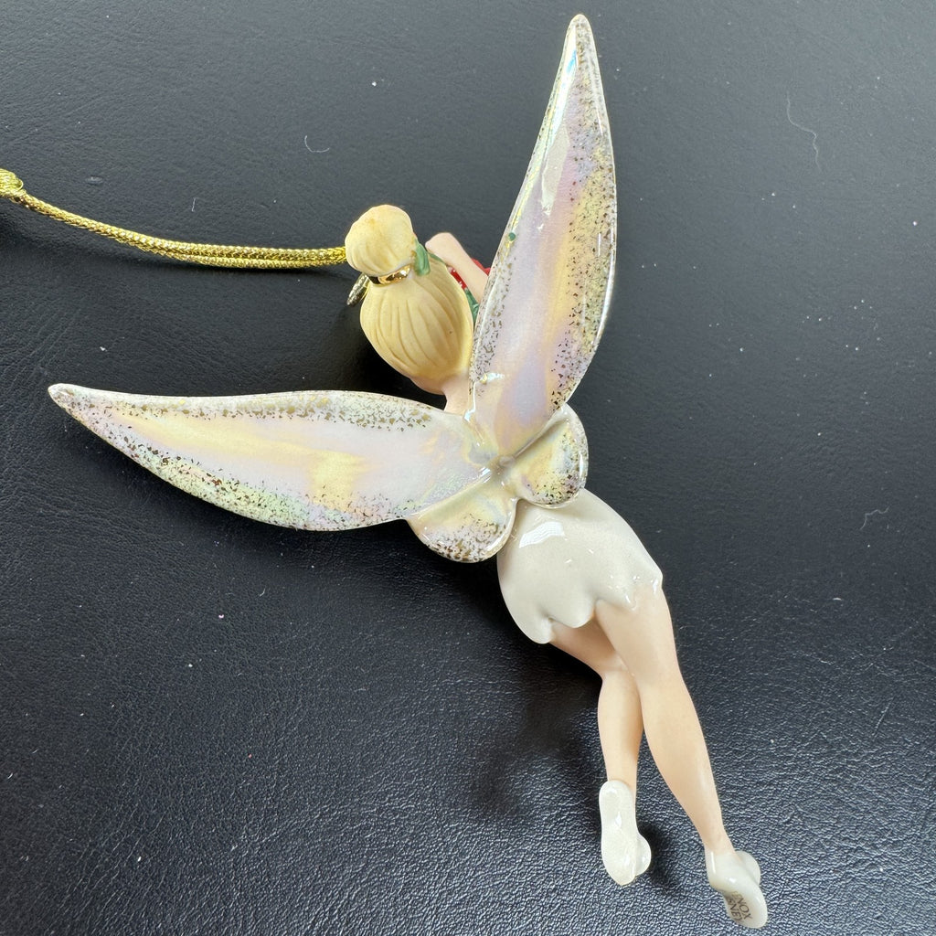 Lenox Disney 100 Tinker Bell mistletoe fairy porcelain Christmas ornament in box