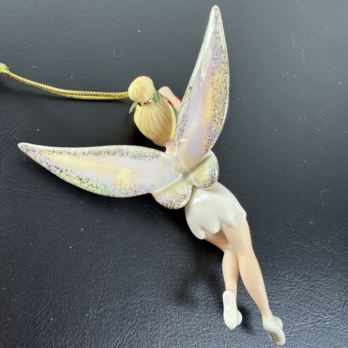 Lenox Disney 100 Tinker Bell mistletoe fairy porcelain Christmas ornament in box