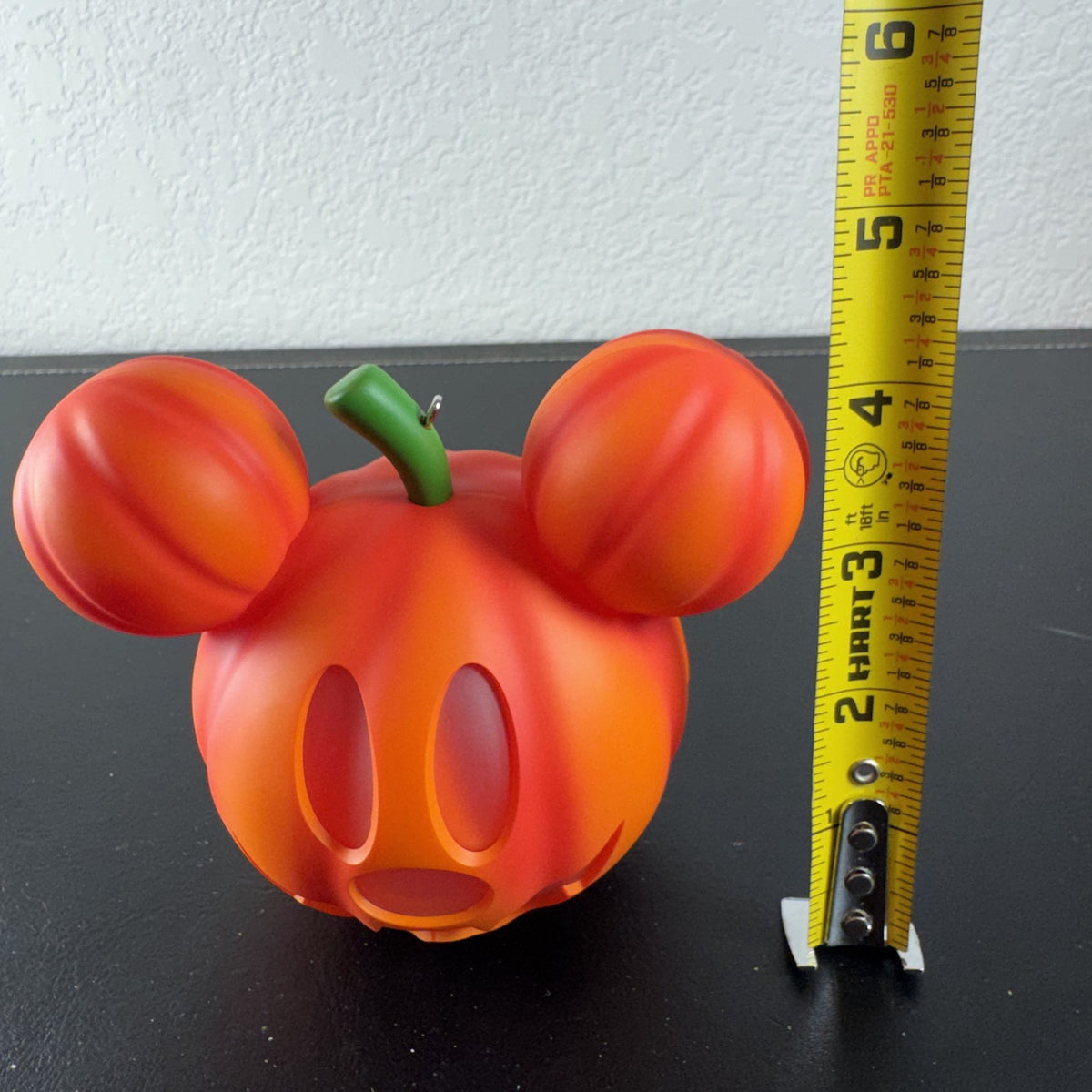 Hallmark Keepsake Disney Mickey Mouse orange jack-o'-lantern light-up Halloween ornament in original box