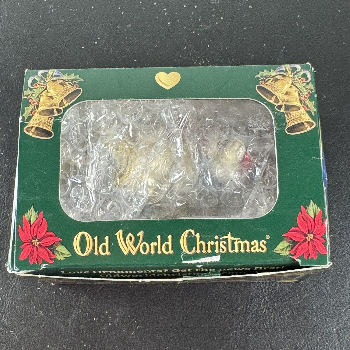Old World Christmas Hermey the Misfit Elf hand blown glass ornament holding candy cane with original box