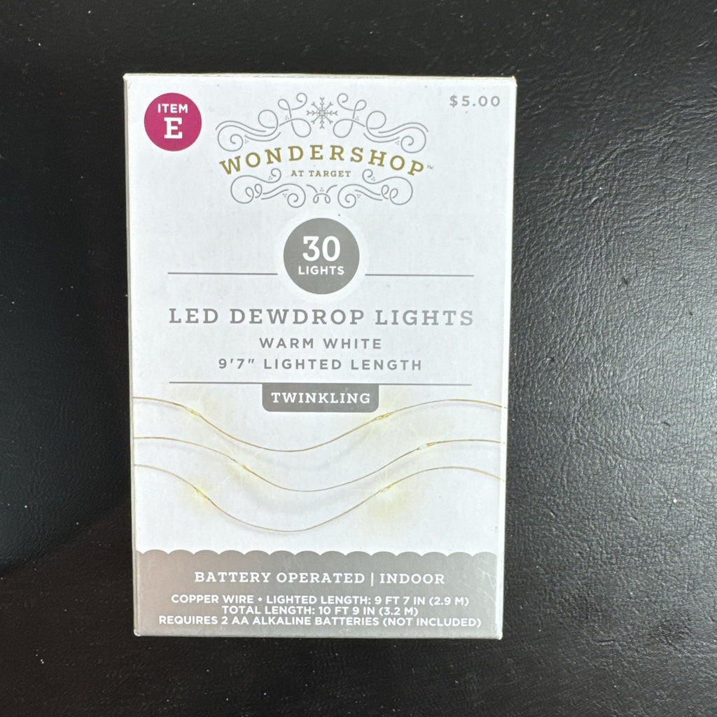 Lot of 3 brand new Target Wondershop and North Spruce Lane holiday LED string lights in packaging.