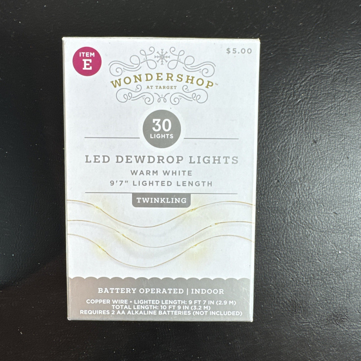 Lot of 3 brand new Target Wondershop and North Spruce Lane holiday LED string lights in packaging.