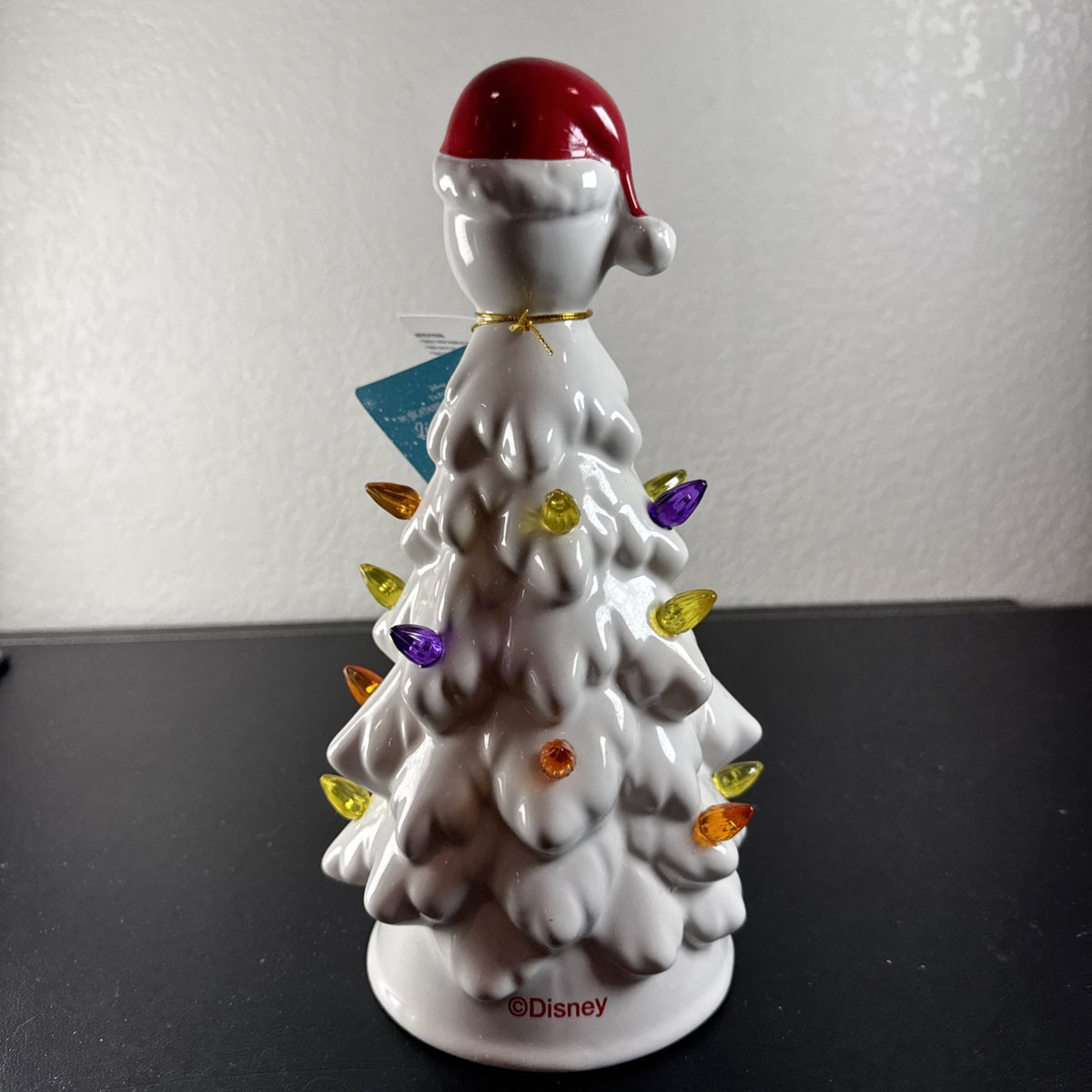 Disney Nightmare Before Christmas Jack Skellington light-up white ceramic tabletop holiday tree 11 inch