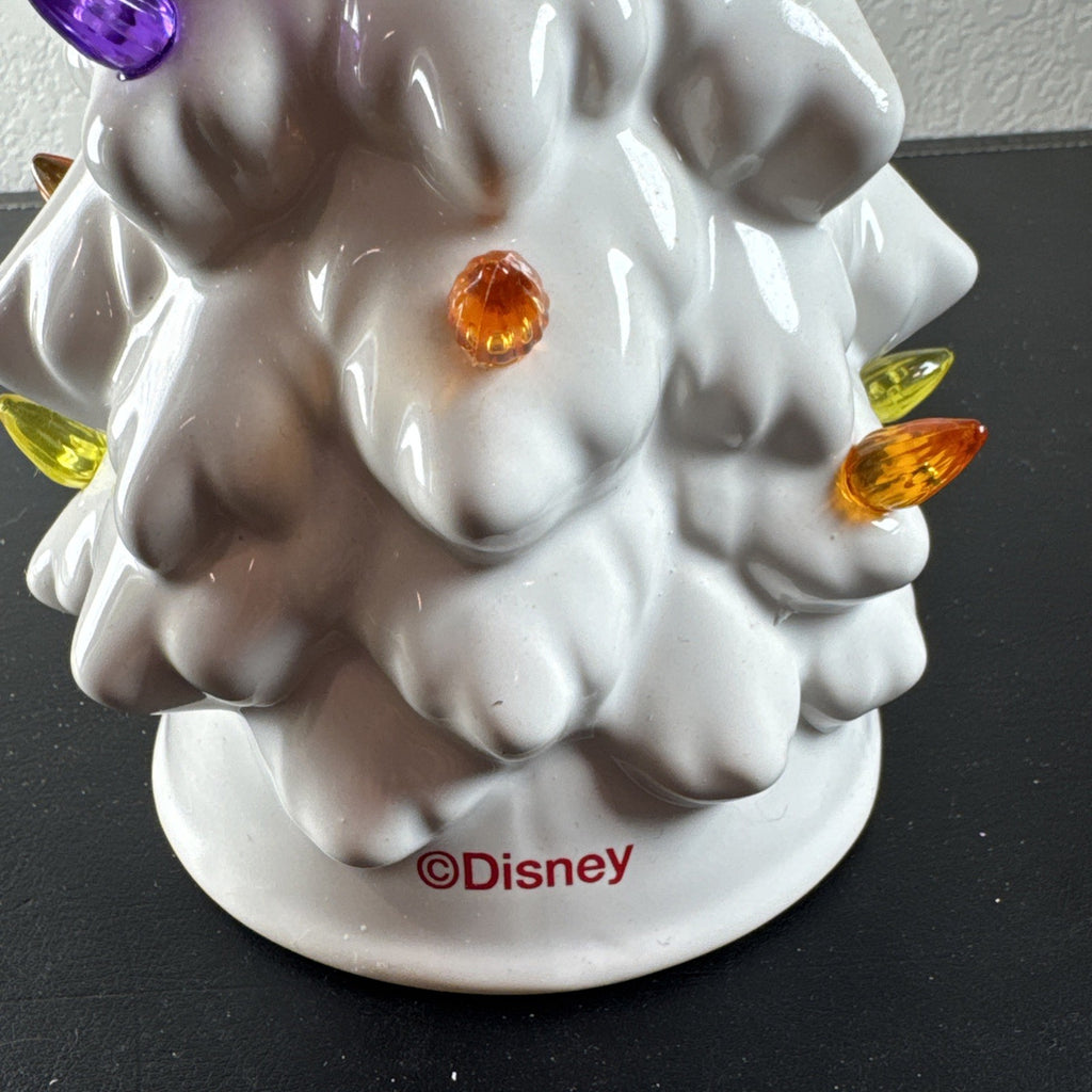 Disney Nightmare Before Christmas Jack Skellington light-up white ceramic tabletop holiday tree 11 inch