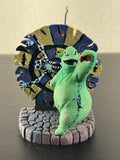 Disney Nightmare Before Christmas resin Oogie Boogie roulette wheel ornament with hanging wire and flat base