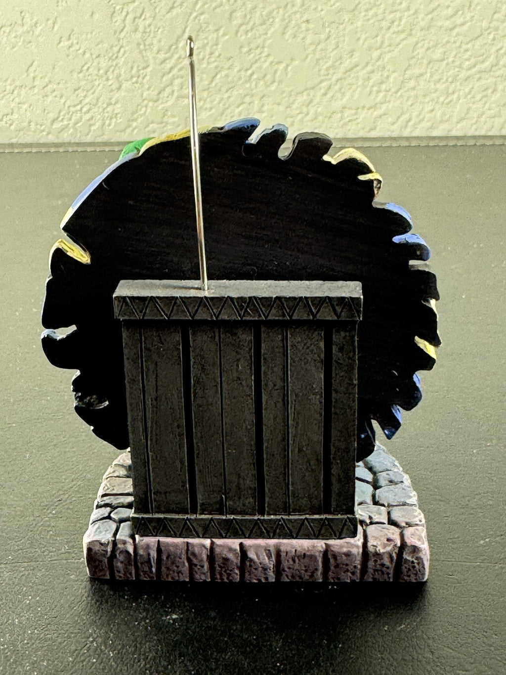 Disney Nightmare Before Christmas resin Oogie Boogie roulette wheel ornament with hanging wire and flat base
