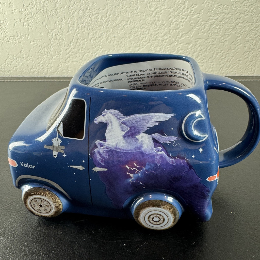 Disney Store Pixar Onward Guinevere van 3D sculpted ceramic coffee mug with Pegasus side decal