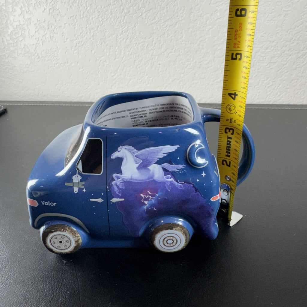 Disney Store Pixar Onward Guinevere van 3D sculpted ceramic coffee mug with Pegasus side decal