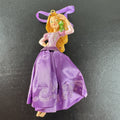 Disney Rapunzel and Pascal resin Christmas ornament with purple satin dress and glitter details