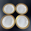Set of 4 vintage Sango Georgetown fine china 5.5-inch dessert bowls with gold trim made in Japan.
