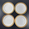Set of 4 vintage Sango Georgetown fine china salad plates with gold trim made in Japan