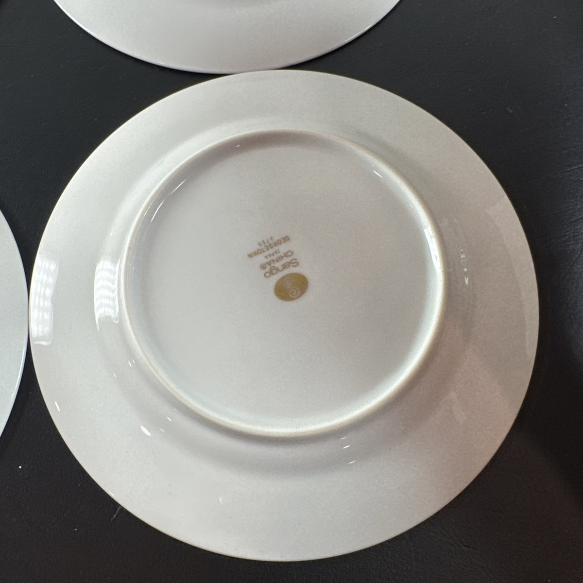 Set of 4 vintage Sango Georgetown fine china salad plates with gold trim made in Japan