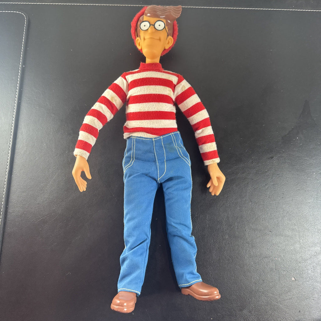 Vintage 1991 Mattel Where's Waldo 18-inch plush and vinyl doll figure with belt accessory