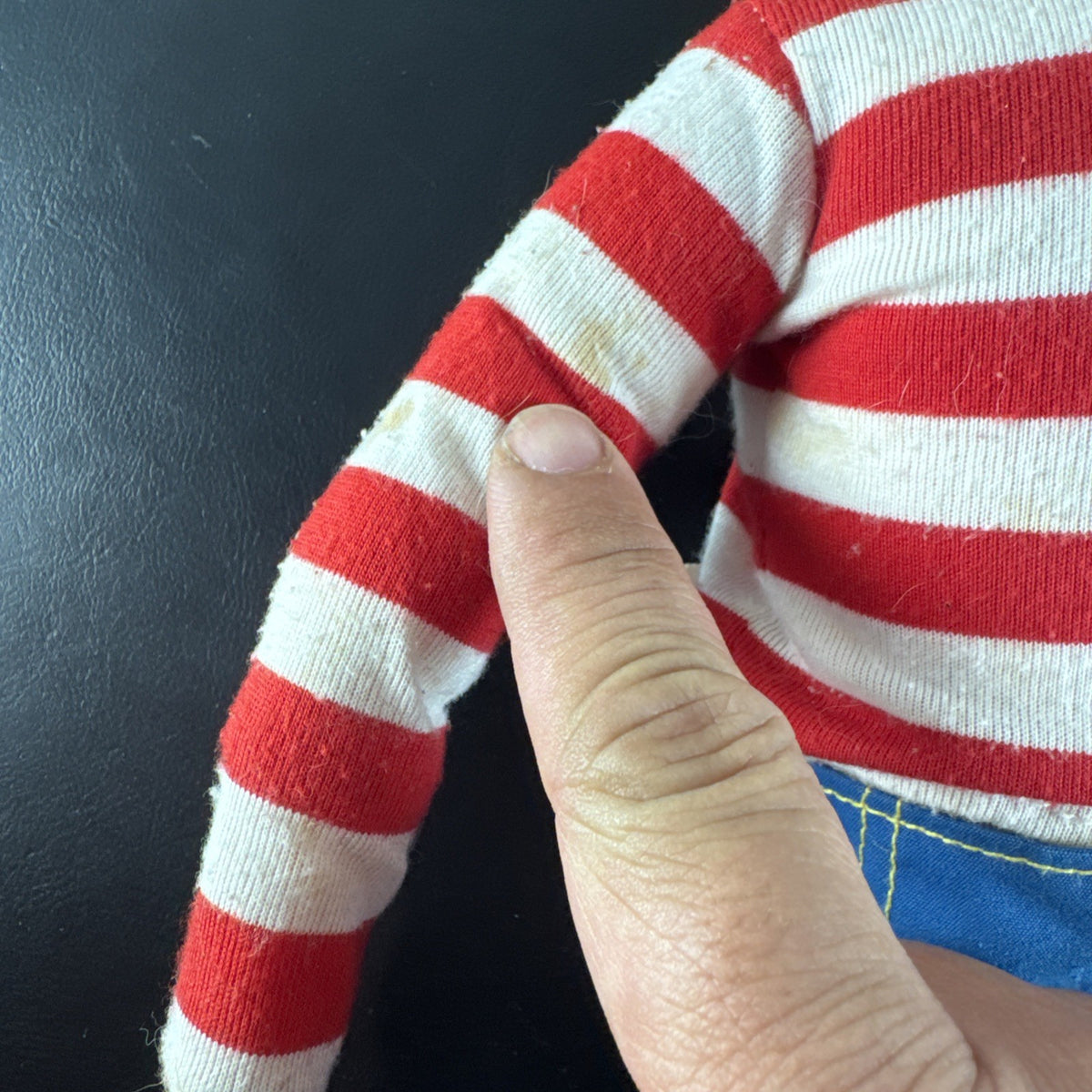 Vintage 1991 Mattel Where's Waldo 18-inch plush and vinyl doll figure with belt accessory