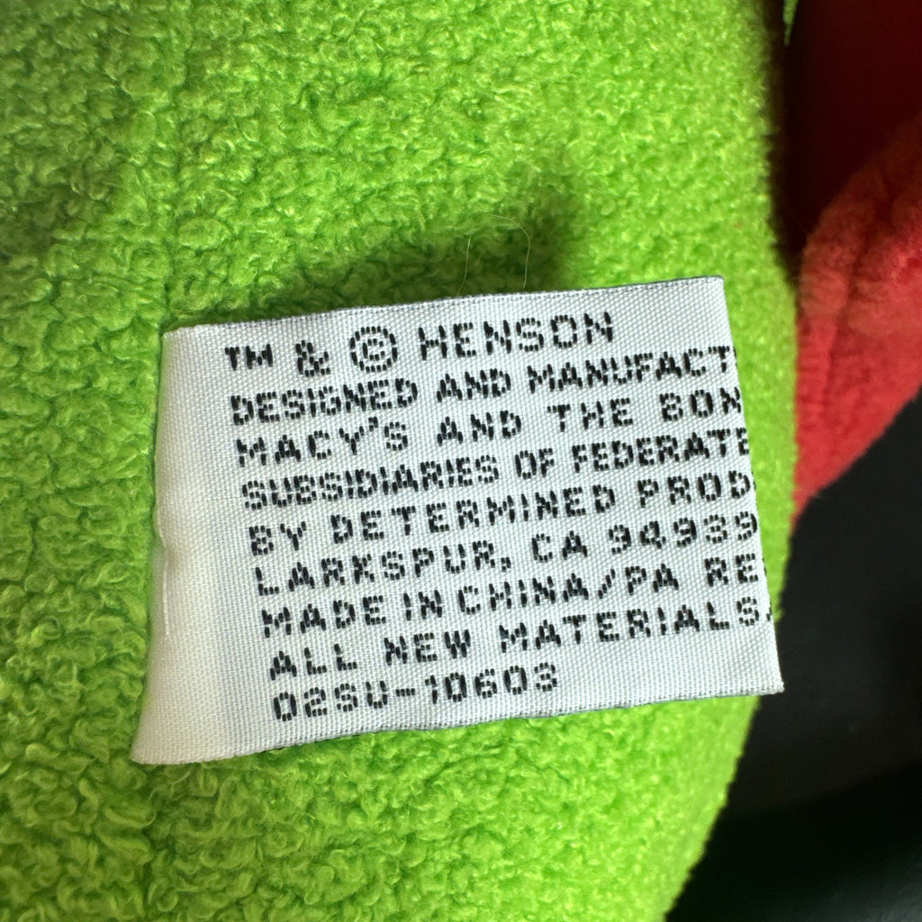 Macy's Exclusive 2002 Kermit the Frog 27 inch green plush toy wearing jacket