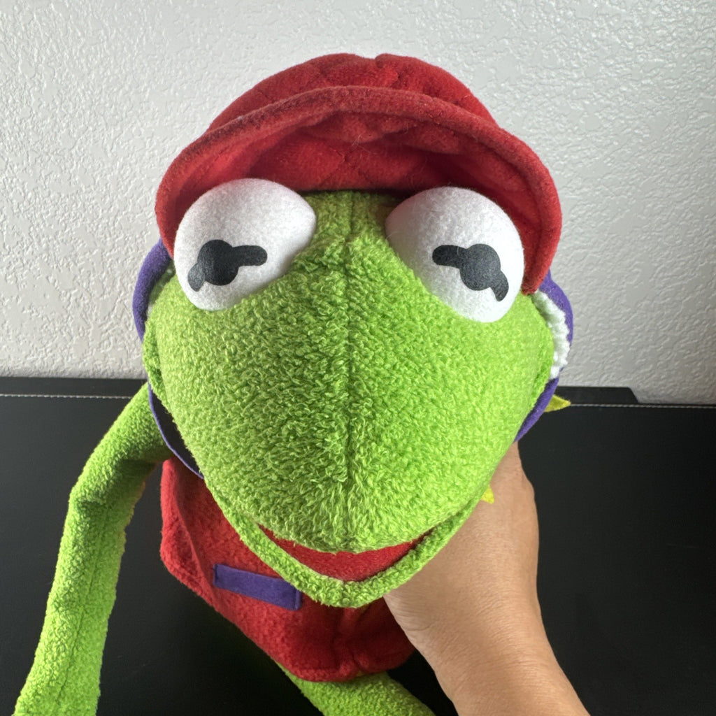 Macy's Exclusive 2002 Kermit the Frog 27 inch green plush toy wearing jacket