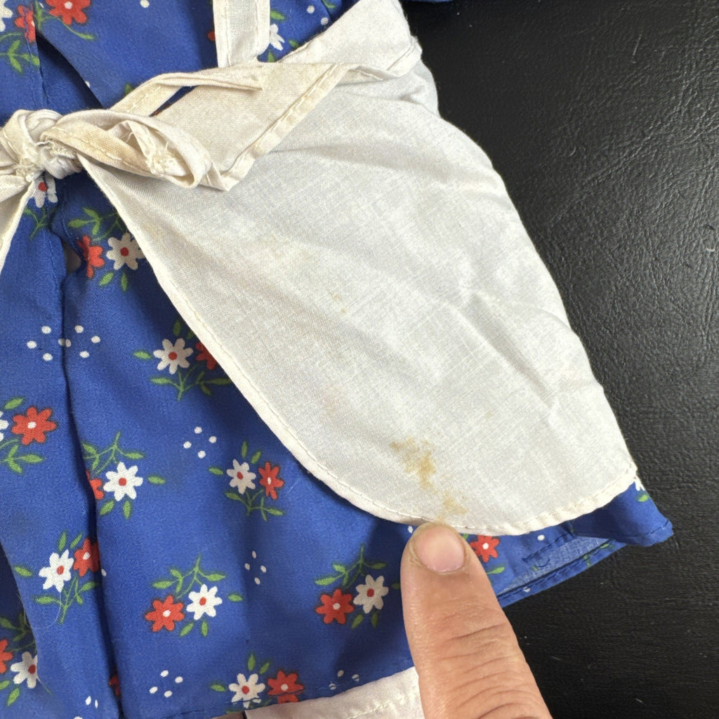 Vintage 1987 Playskool Raggedy Ann 18 inch cloth rag doll in blue dress and white apron