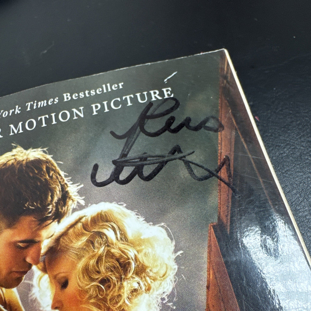 Front cover of Water for Elephants movie tie-in paperback by Sara Gruen with unverified Robert Pattinson signature.