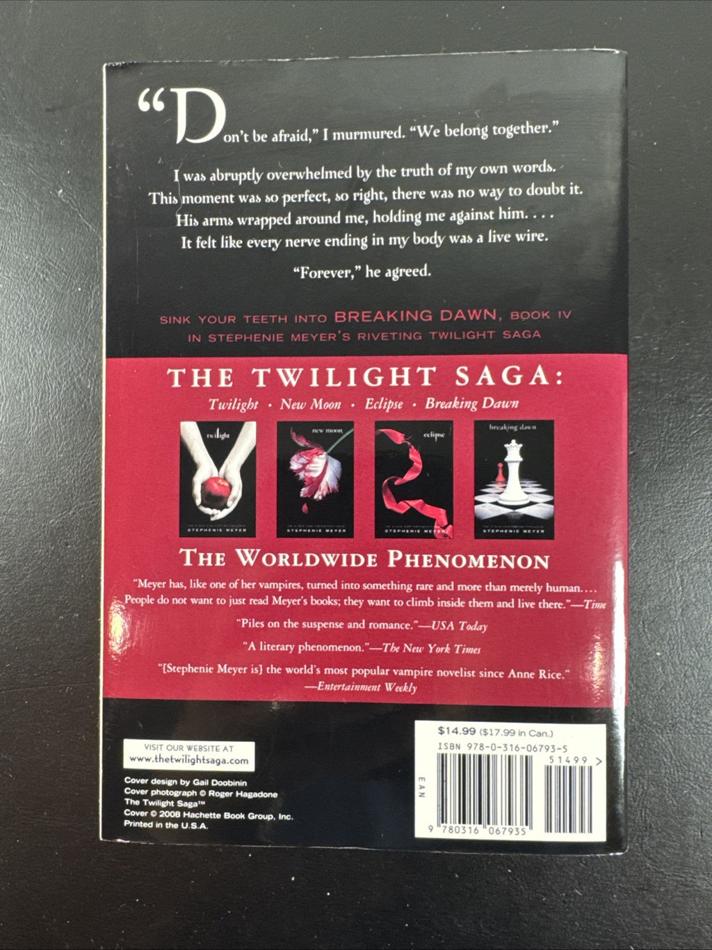 Signed title page of Breaking Dawn paperback edition by Stephenie Meyer