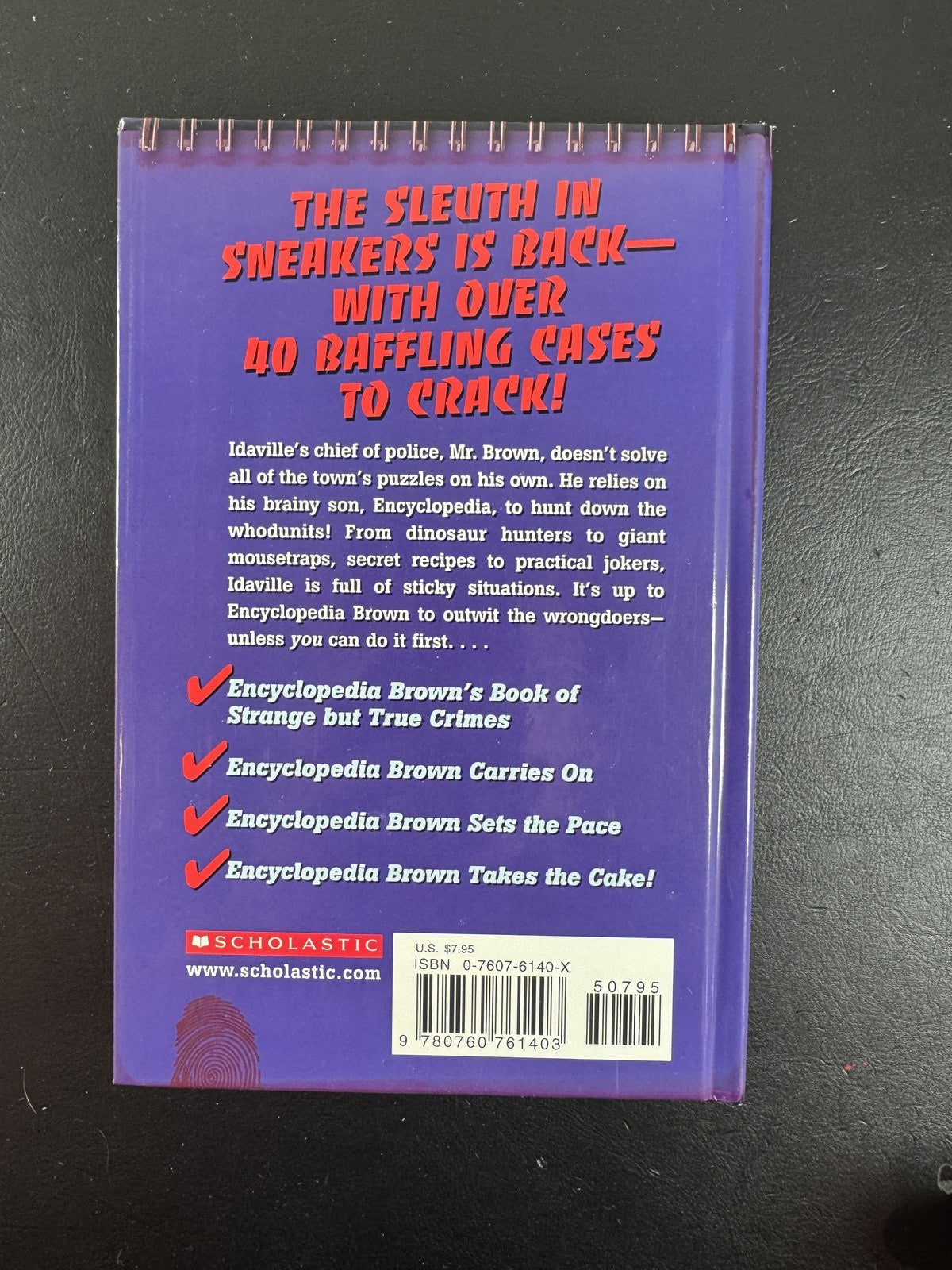 Encyclopedia Brown Collection spiral bound book by Donald J. Sobol, published by Scholastic.