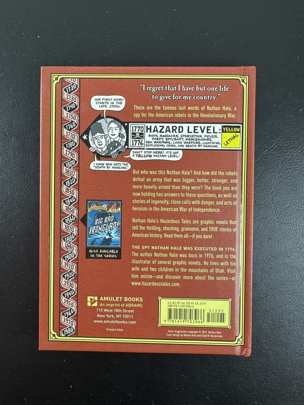 Nathan Hale's Hazardous Tales One Dead Spy hardcover graphic novel book