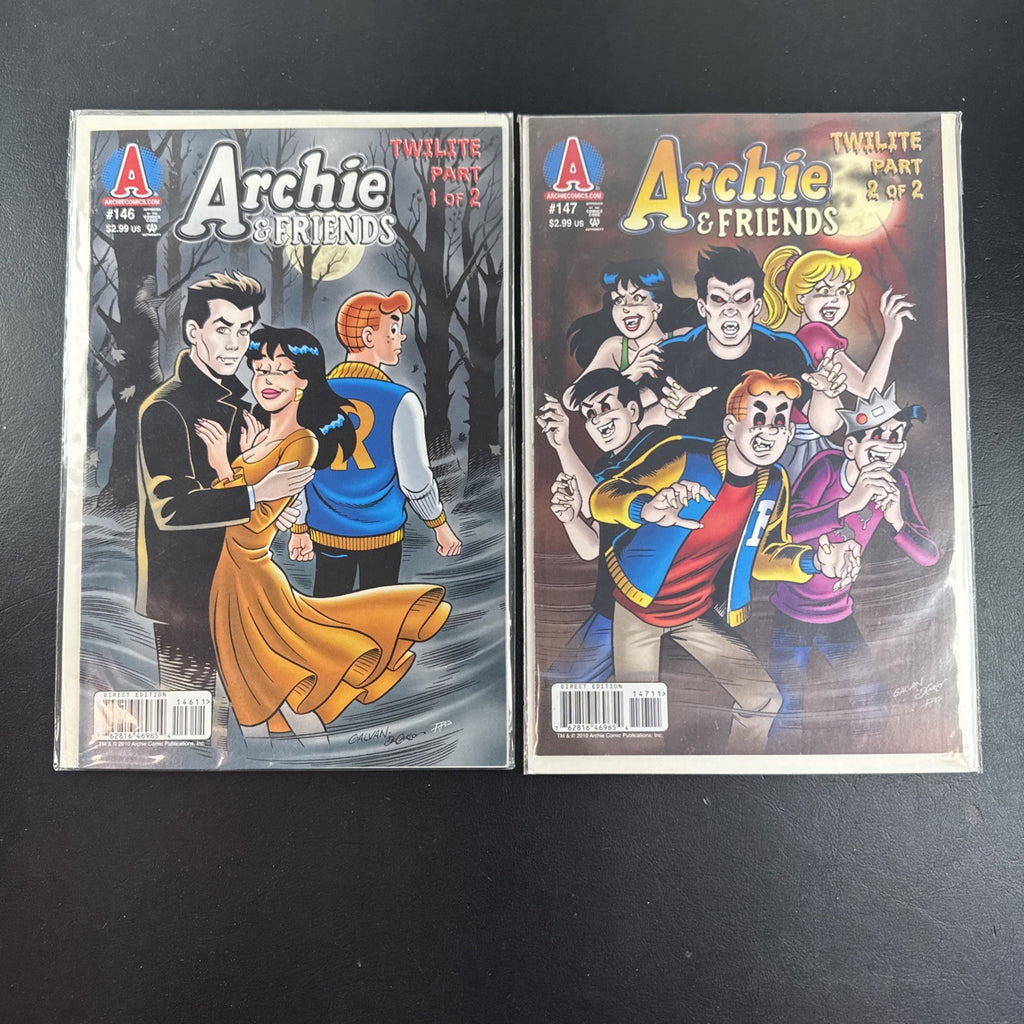 Archie & Friends issues 146 and 147 Twilite parody comic set sealed in original subscriber polybags.