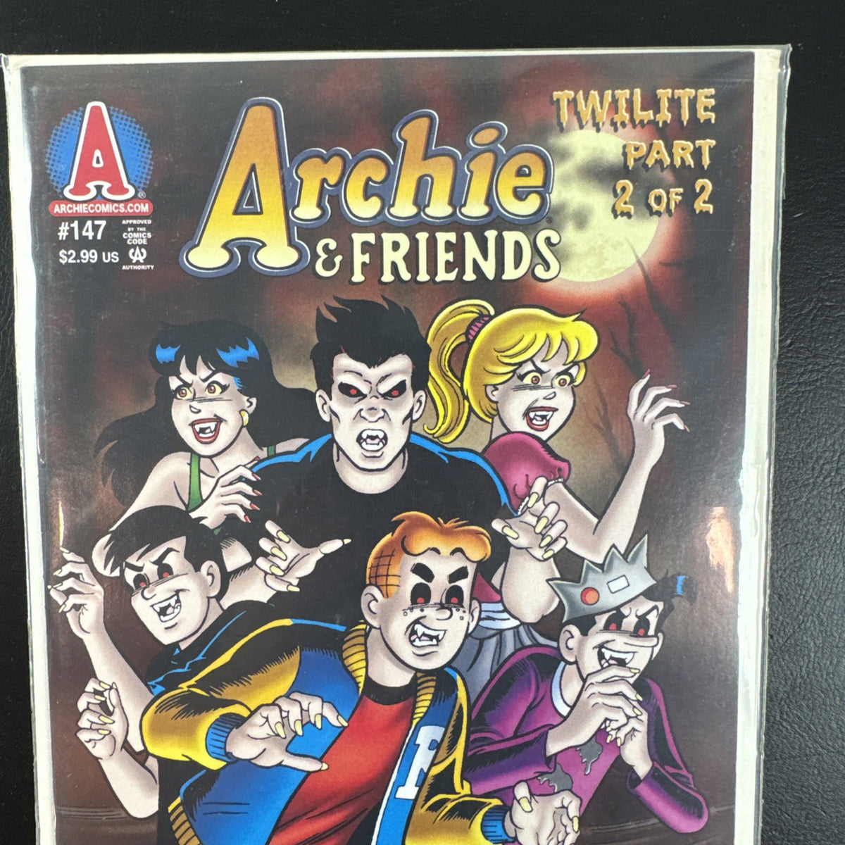 Archie & Friends issues 146 and 147 Twilite parody comic set sealed in original subscriber polybags.