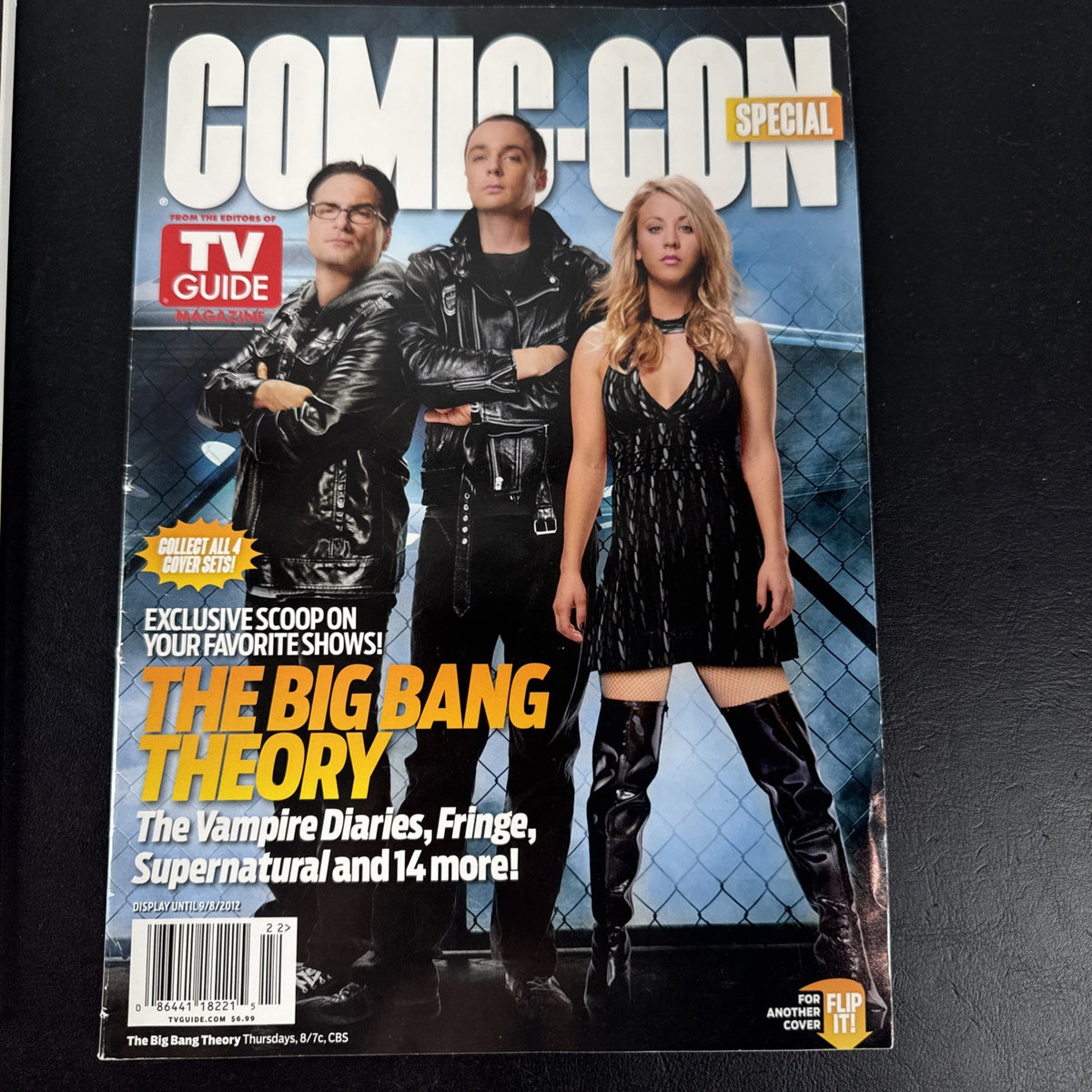 Set of 3 2012 Big Bang Theory magazines including two SDCC TV Guide specials and an Entertainment Weekly issue.