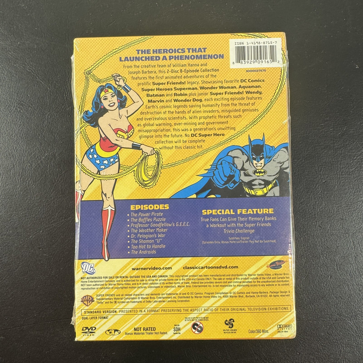 Brand new factory sealed Super Friends Season One Volume One 2-disc DVD set from DC Comics Classic Collection.